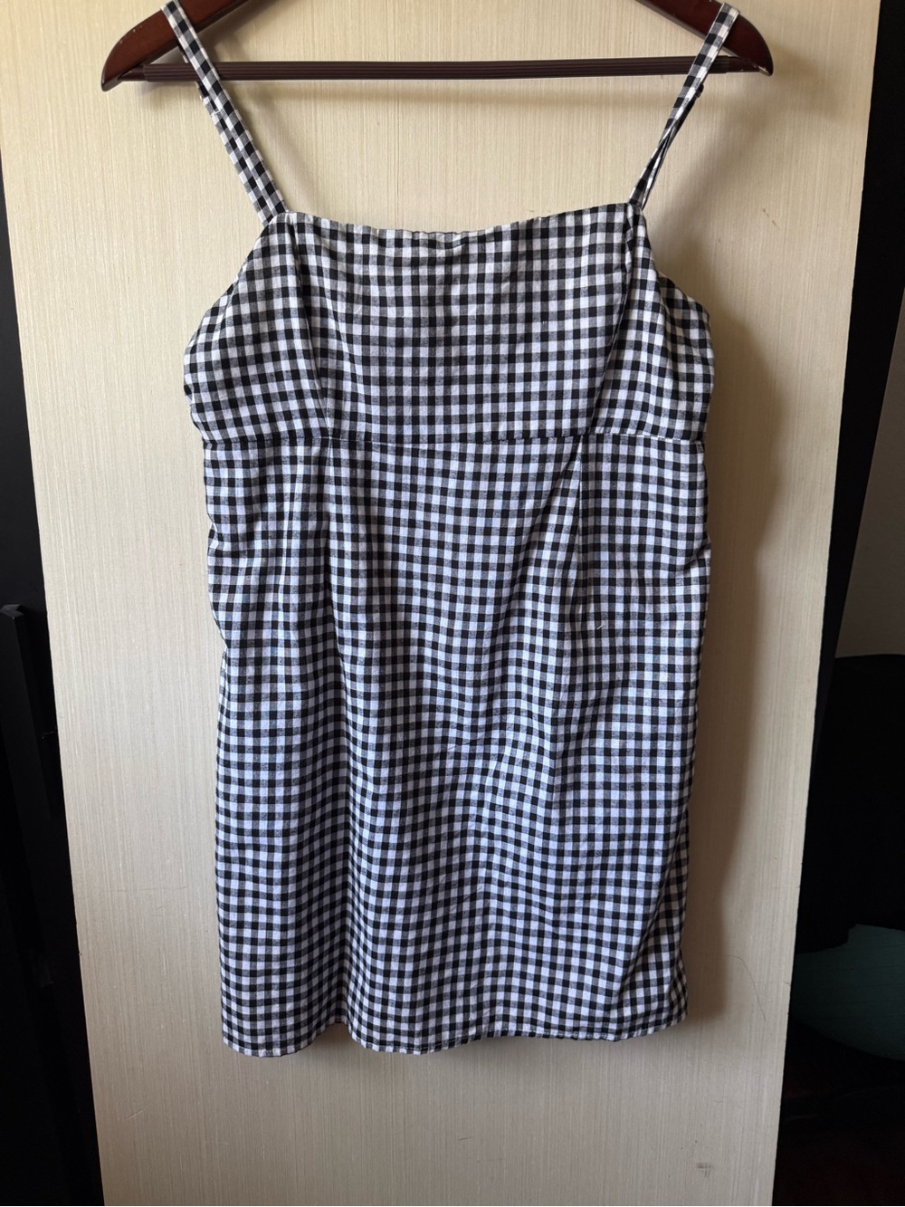 Cooperative Black and White Gingham Spaghetti Strap Dress